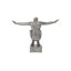 Statue en aluminium avec accoudoirs tendus