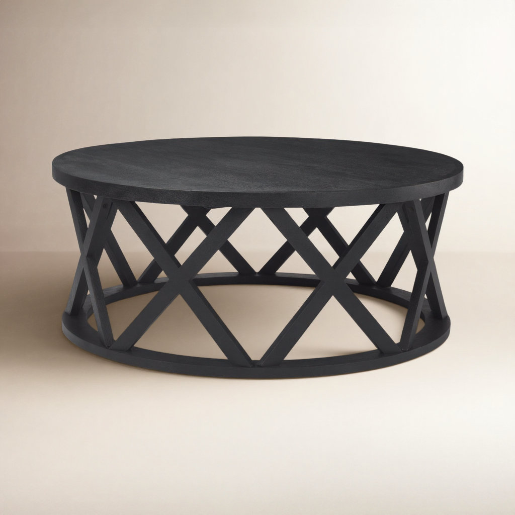 Royale Solid Wood Coffee Table, Black