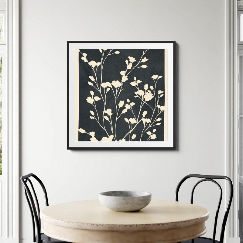 «Minimal Branches Art 3 Print» par Nadja, Oui, Papier avec cadre simple noir, H 36 po x l 36 po
