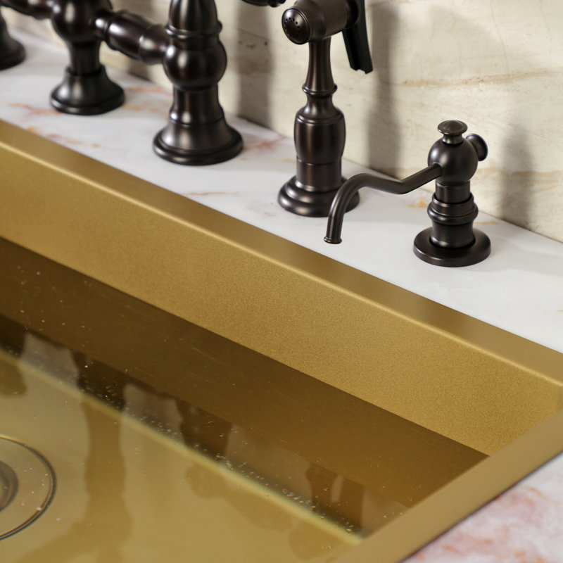 Distributeur de savon de cuisine Kingston Kingston, Bronze huilé