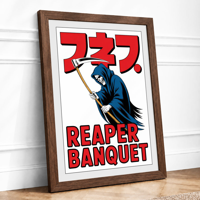 Reaper Banquet Retro - Print, Walnut, A1 - 84.1 x 59.4 cm