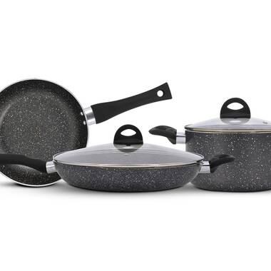 GraniteStone Diamond 7072 Blue Collection Pots And Pans Set 5-Piece Cookware  Set