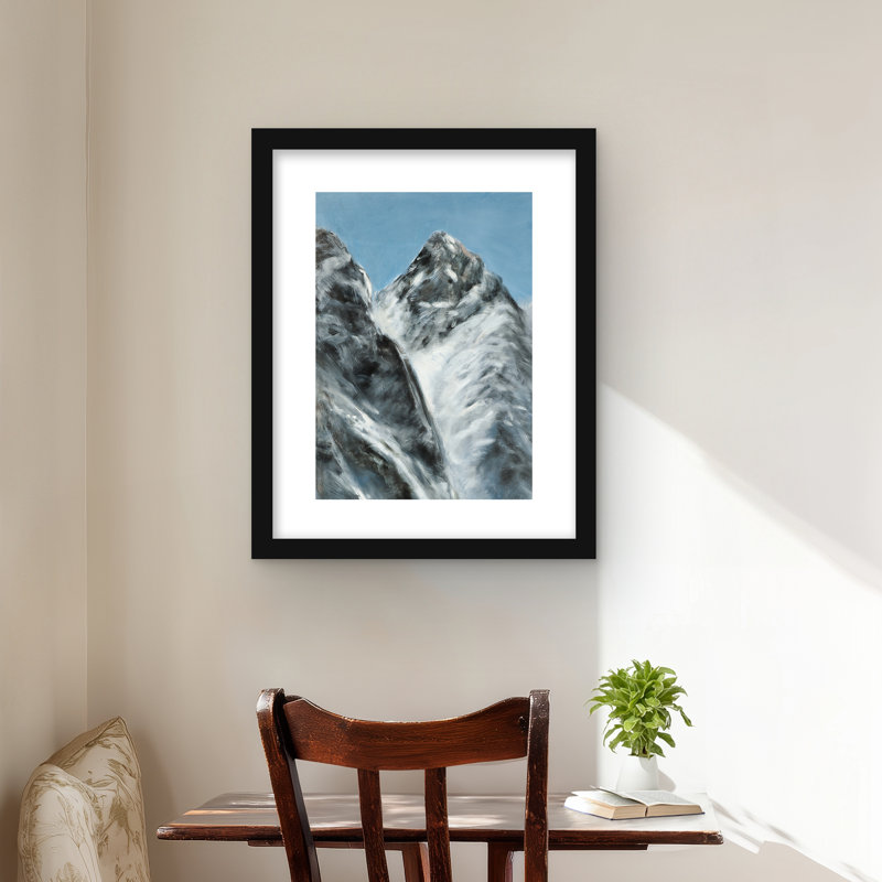 «Mountains of Lhotse», impression encadrée grise