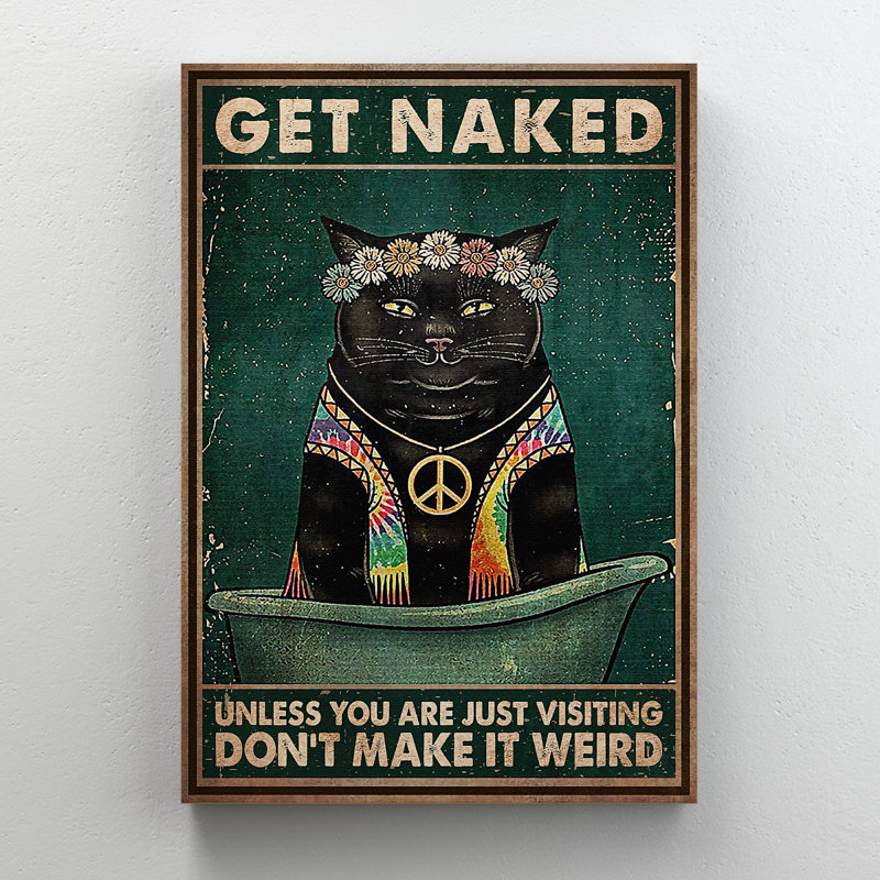 Chat noir dans le bain H.I.P.P.I.E, H 20 po x l 16 po x P 2 po
