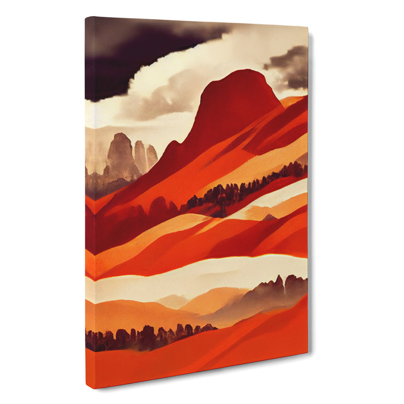 Mountain Landscape In Colour No.2 - Wrapped Canvas, 60cm H x 40cm W x 3cm D