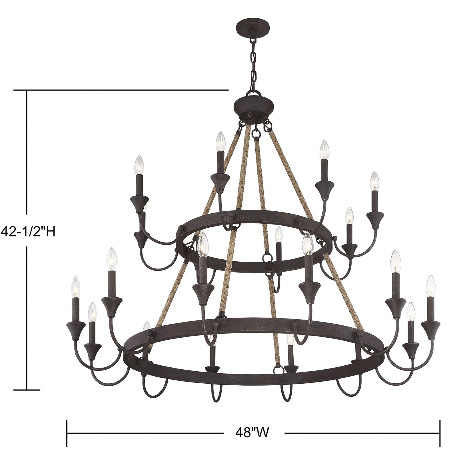 Dimmable Chandelier, 48"