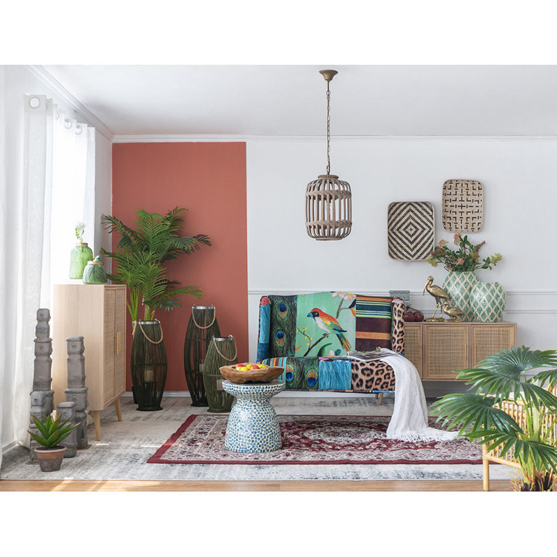 Floor Lantern, 32.7" H x 12.6" W x 12.6" D