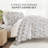 Patterned Ultra Soft 3 Piece Duvet Cover Set - Serenity-128498581-128498583