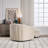 Upholstered  Swivel Barrel Armchair With Ottoman-48643591