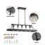 Luminaire suspendu linéaire industriel noir 34 po - Lustre de ferme réglable pour îlot de cuisine et salle à manger-126404193