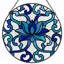 Panneau de vitrail floral 12 "H 12"-1018762788