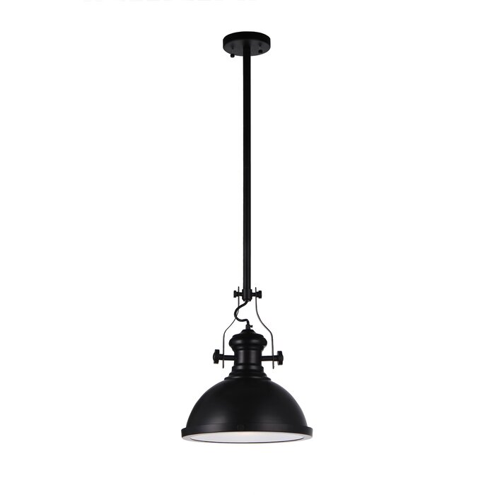 Gracie Oaks Pawel 1 - Light Black Single Pendant & Reviews | Wayfair