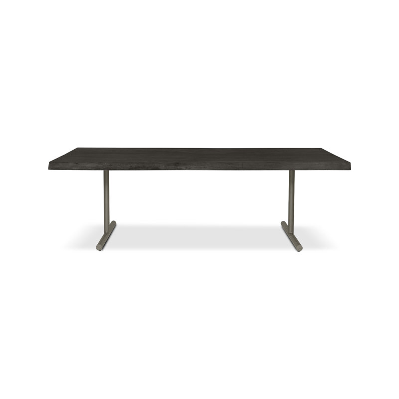 Table de salle à manger Colin, Ébène, Étain, H 29,75 po x L 92 po x l 40 po