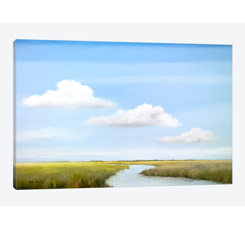 « down the river vi », impression sur toile, H 8 po x l 12 po x P 0,75 po, Pas de tapis, Toile tendue
