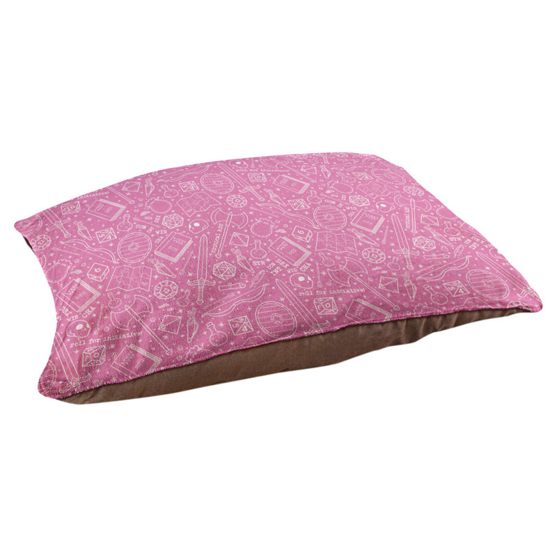 Coussin Byrge, Rose / blanc, Moyen (l 29,5 po x P 19,5 po x H 9,5 po)