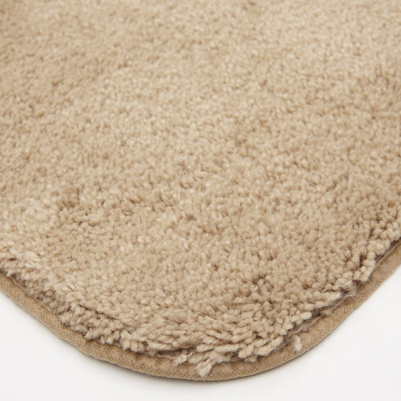 Wayfair Basics Brassfield Tufted Nylon Non Slip Bath Rug, 24" W x 40" L, Linen