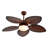 Mel 52 Inch Retro Retractable Blades Ceiling Fan with LED Light Chandelier with Remote Control