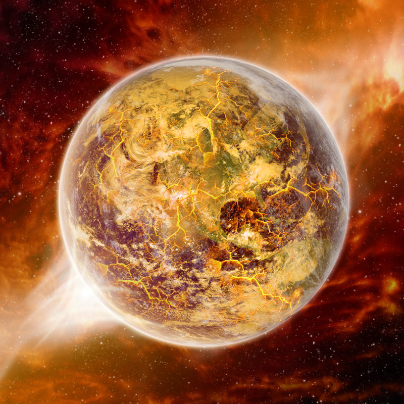 Global Warming - Wrapped Canvas Print, 30cm H x 30cm W x 3.8cm D