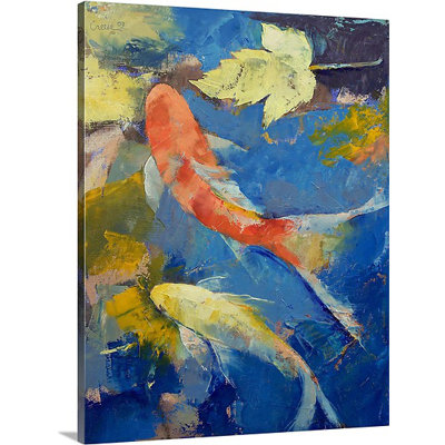 «Winkel Autumn Koi Garden» par Michael Creese, reproduction d'art sur toile