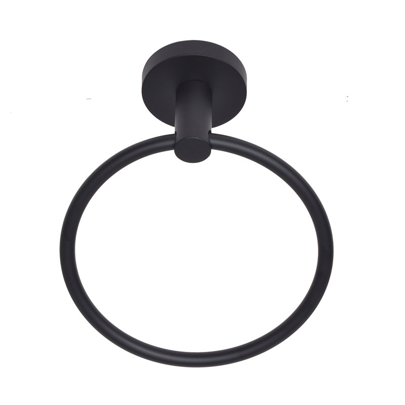 Skyline Boulevard Towel Ring, Black