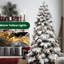 Arbre de Noël 72 po avec 270 lumières DEL, installation à fil mémoire facile et base en métal unique - décoration de vacances d'hiver pour le garage-2040732662