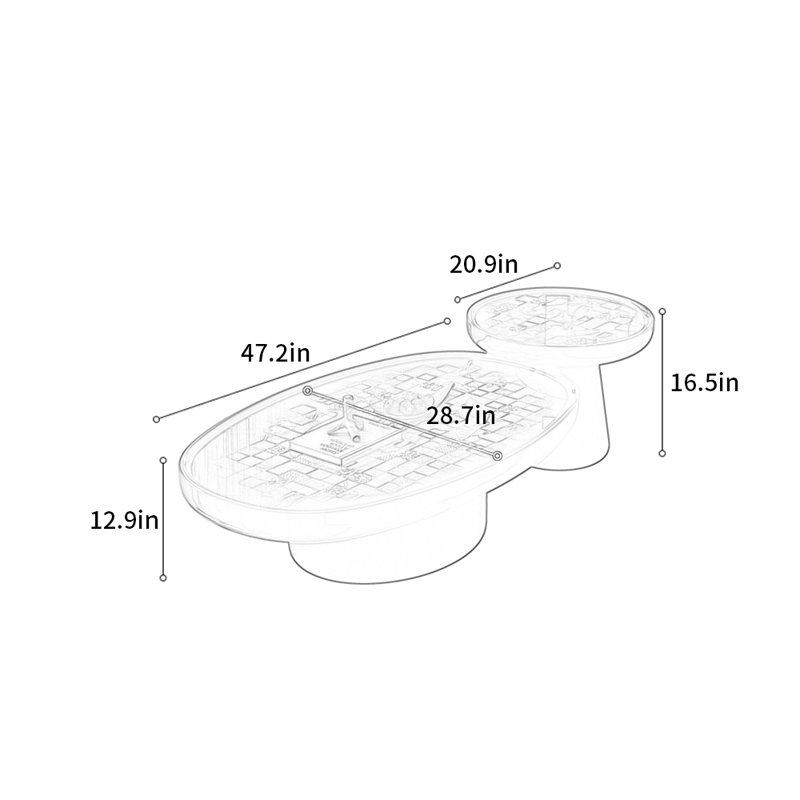 Table basse italienne de style créatif