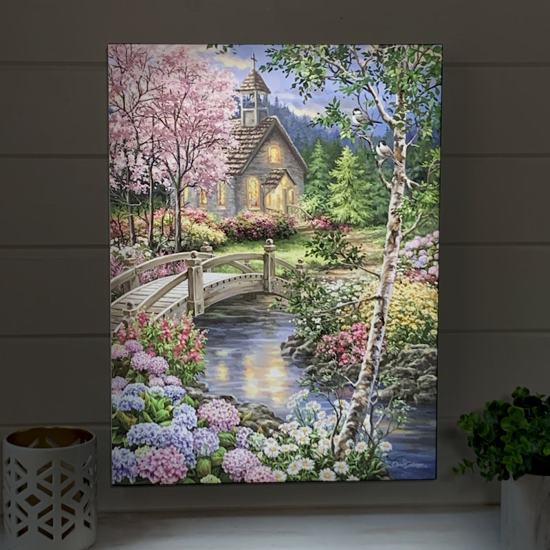 Spring Chapel 18x24 Fully Illuminated ColorChange LED Print