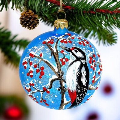 Ornement de collection en verre peint à la main - Pic | Lilyian Holiday Design