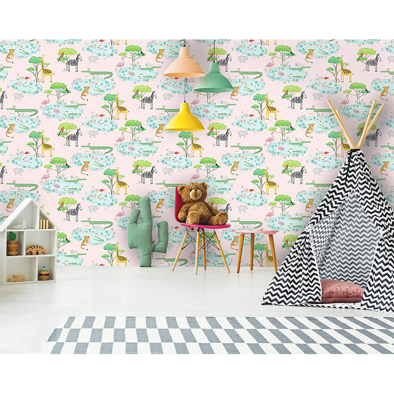 Galan 10.05m x 53cm Matte Wallpaper Roll, Pink