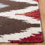 Tapis géométrique ivoire / bleu / brun en laine / viscose / coton tissé à la main Rodgers-1212786041