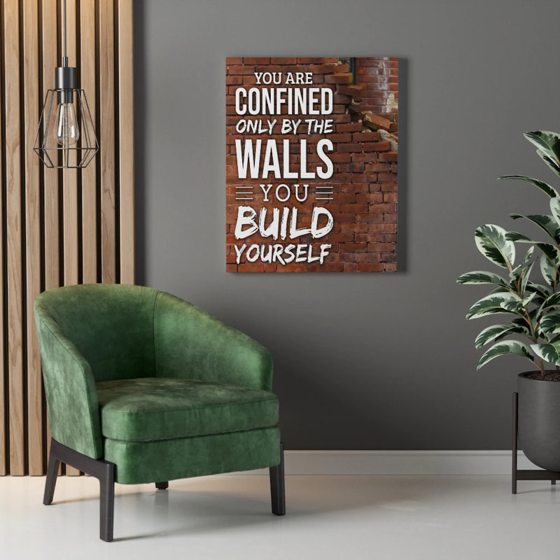 You Are Confined Motivational Verse - Wrapped Canvas Print, 76cm H x 61cm W