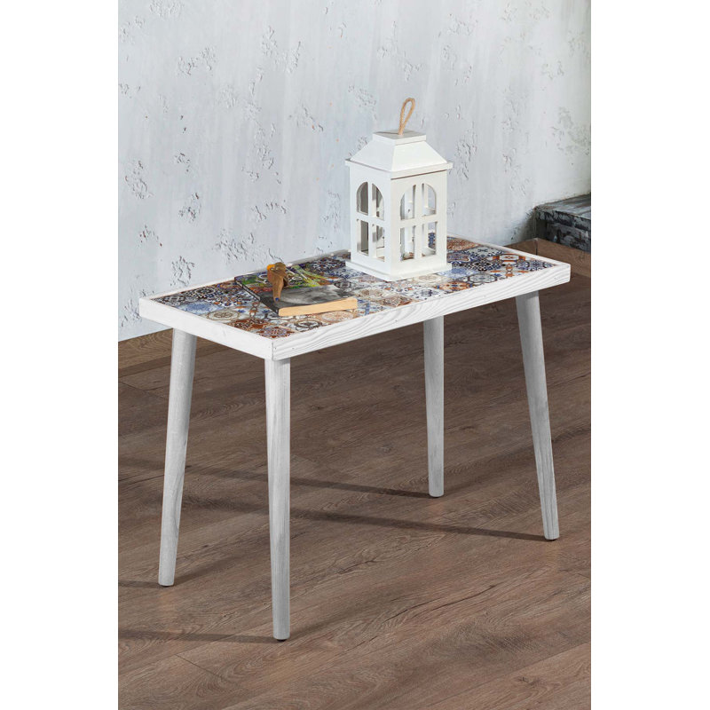 Table basse fabriquée à la main Erast, Blanc
