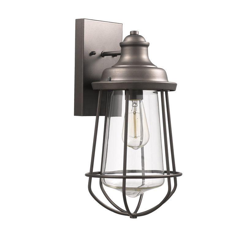 Duell Wall Light, Rubbed Bronze, 15.5" H x 7.75" W x 8.25" D