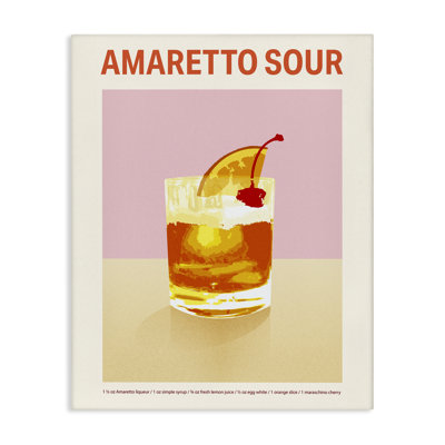 Toile Amaretto Sour Classic Drink, design par Victoria Barnes