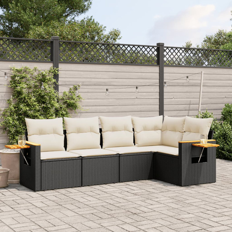 Vidaxl Garden Sofa Set Black