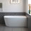 Baignoire autoportante à angle droit 59 "x 29,5" Poppy