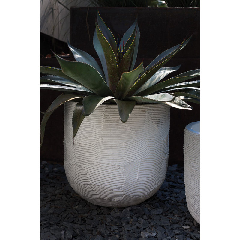 Atna Handmade Concrete Pot Planter, 19.75" H x 20" W x 20" D