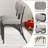 Modern Upholstered Kitchen Dining Room Chairs Set of 4, Dining Chairs with Arched Metal Legs for Kitchen Living Room, Gray