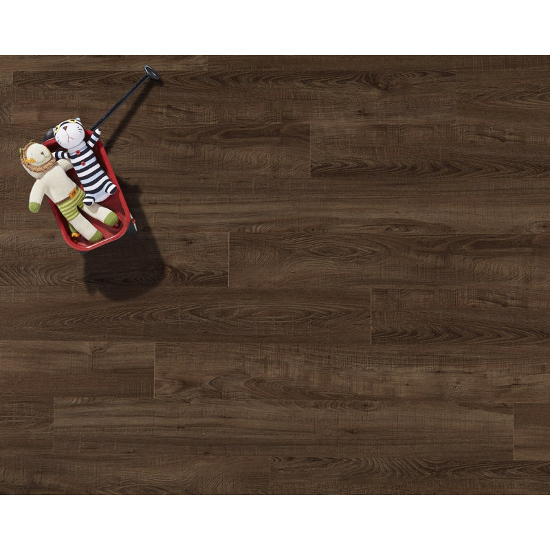 Planche de vinyle de luxe en chêne 6 po x 48 po x 5,5 mm, Lever de soleil