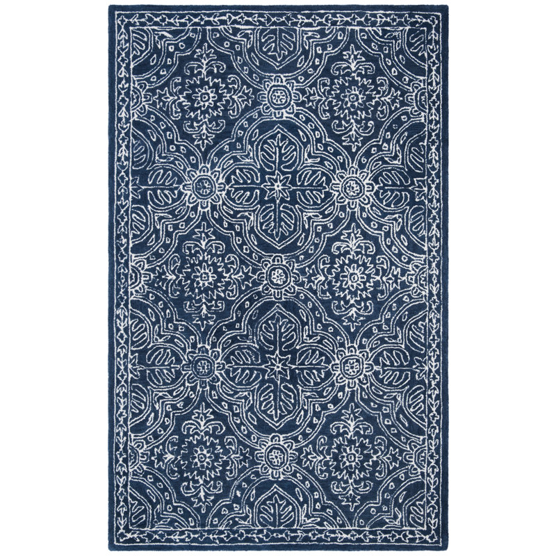 Southbridge Romy Hand Tufted Navy Blue Rug, Rectangle 122 x 183 cm