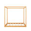 Natural Queen Canopy Platform Bed With Support Legs - Build Of Pine And , Modern Bedroom Look, Custom Canopy, Underbed Air Circulation Stable Design, Fresh Keeping Underbed, Feature, Aesthetic, Fast
