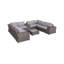 Ensemble de conversation pour 6 personnes avec coussins Biles Wicker