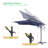 8.2' Square LED Cantilever Offset Patio Umbrella with Base, All-Weather Outdoor Umbrella for Deck Backyard Garden-555814018