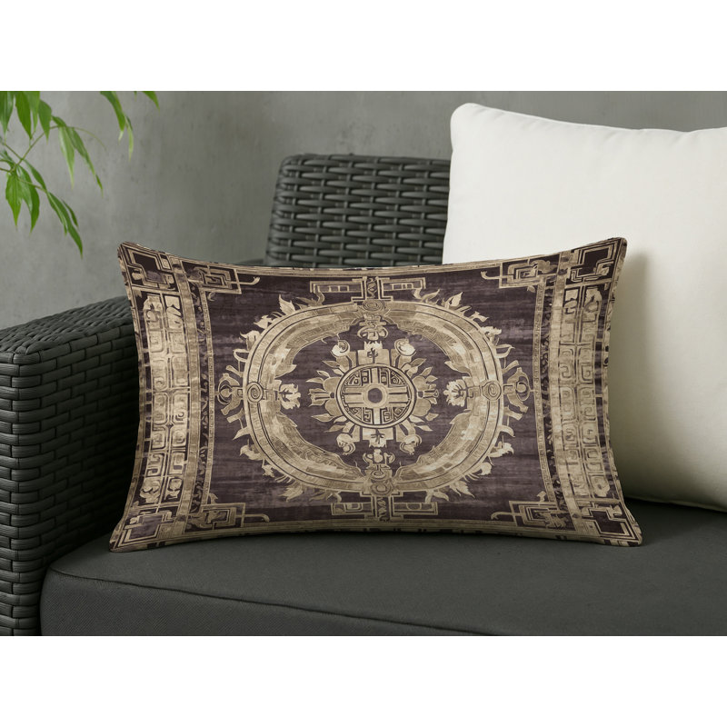 Temple Shadows Indoor And Outdoor Throw Pillow, Rectangle 14"H x 20"W