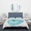 Géode minérale turquoise - ensemble de housse de couette moderne - microfibre de polyester-66399568