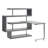 Buck II Clear Glass, Chrome High Gloss Finish Writing Desk With Spacious Shelf For Modern Workspaces-1252190414