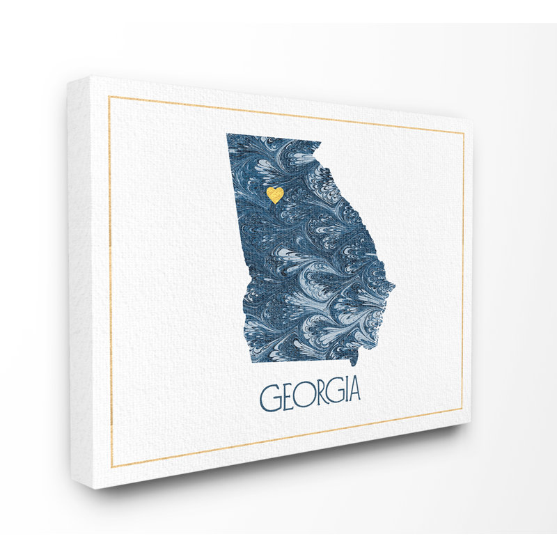 « georgia paper blue », silhouette minimale de papier marbré par impression de graphisme, H 16 po x l 20 po x P 1,5 po