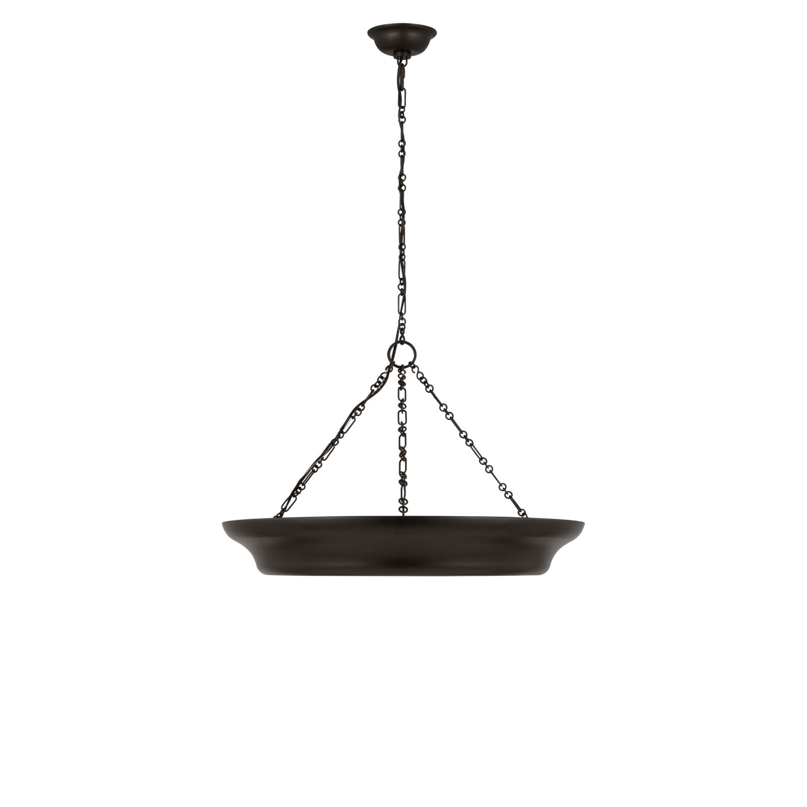 Ledger Chandelier, 15.88" H x 24" W  x 24" D, Aged Iron, 4