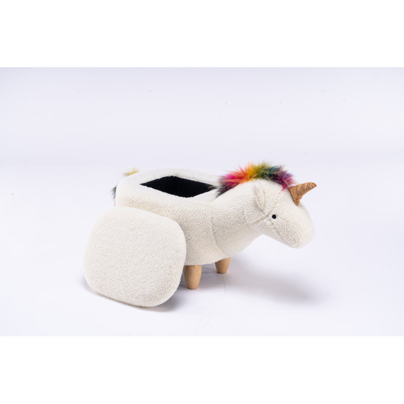 Bough 14.17" Wide Unicorn Storage Ottoman