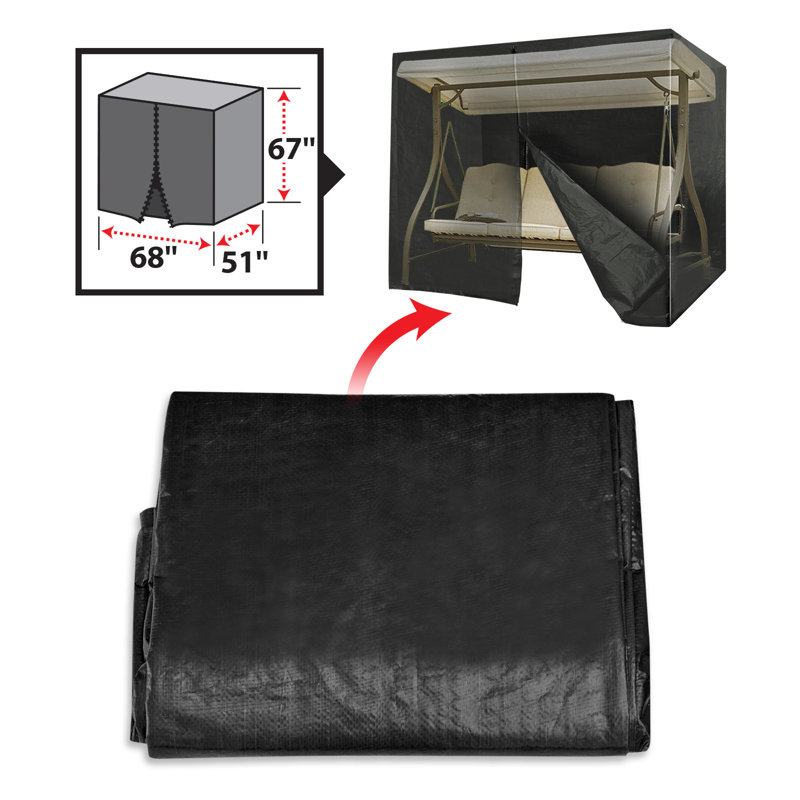 Outdoor Swing Seat Cover, Black